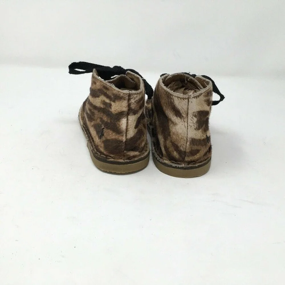 Polo Ralph Lauren Carl Lace Up Animal Print Leather toddler size 9 Boots